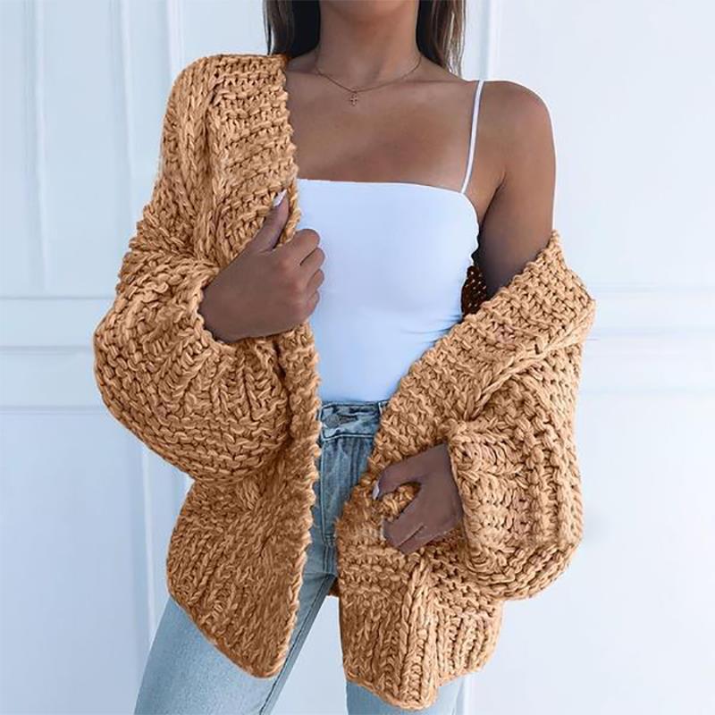 Casual Cardigan Warm Mohair Sweater Cardigan-ABOXUN