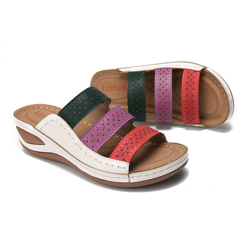 Women's Orthopedic Arch Support Wedge Slippers-ABOXUN