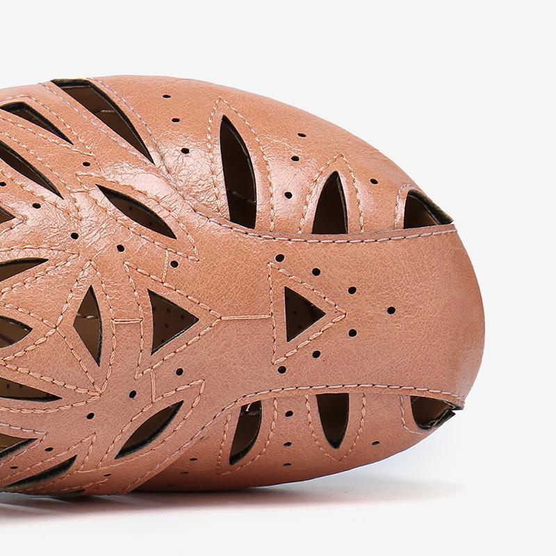 Sursell Women's Sandals Hollow Bow Comfortable Platform Sandals-ABOXUN