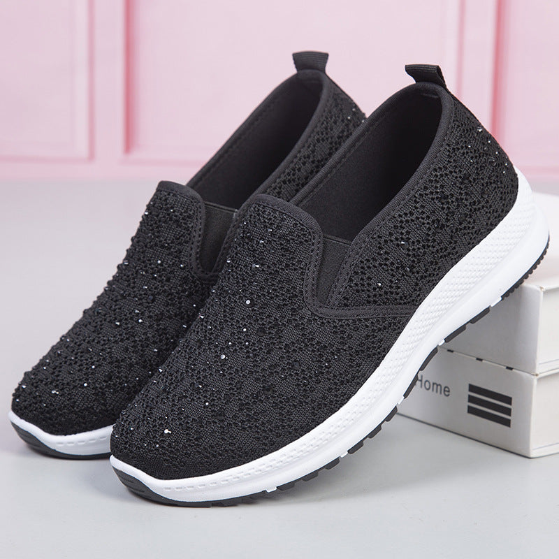 Soft-soled flying knit women's shoes-ABOXUN