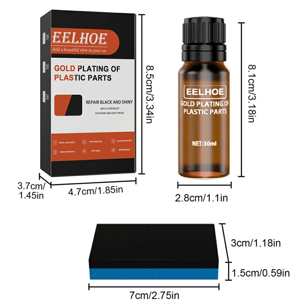 Restore Your Car's Plastic Parts to Like-New Condition with this Nano Refreshing Coating Kit!