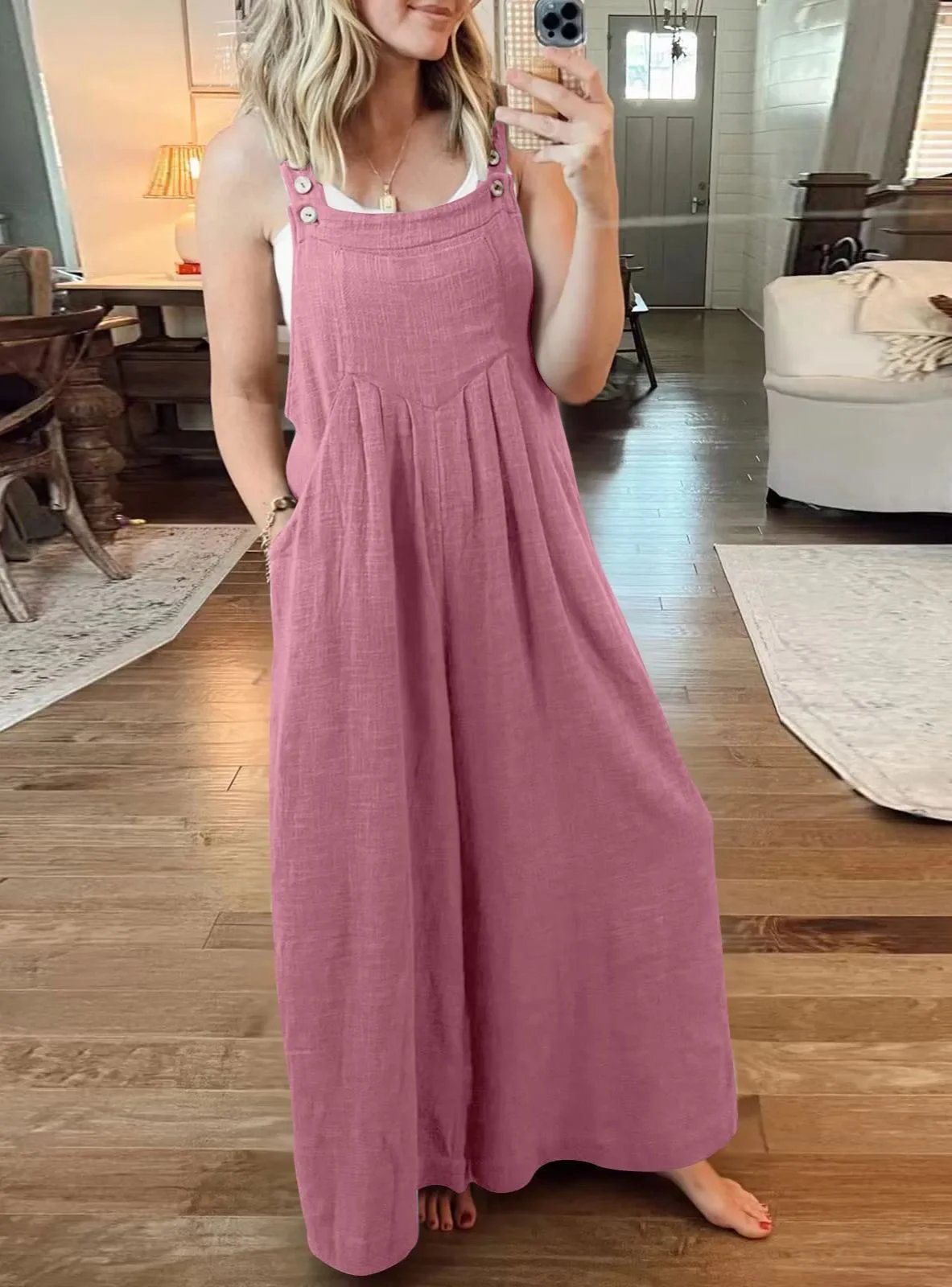 2023 HOT SALE PLUS SIZE WIDE LEG OVERALLS JUMPSUIT(BUY 2 FREE SHIPPING)
