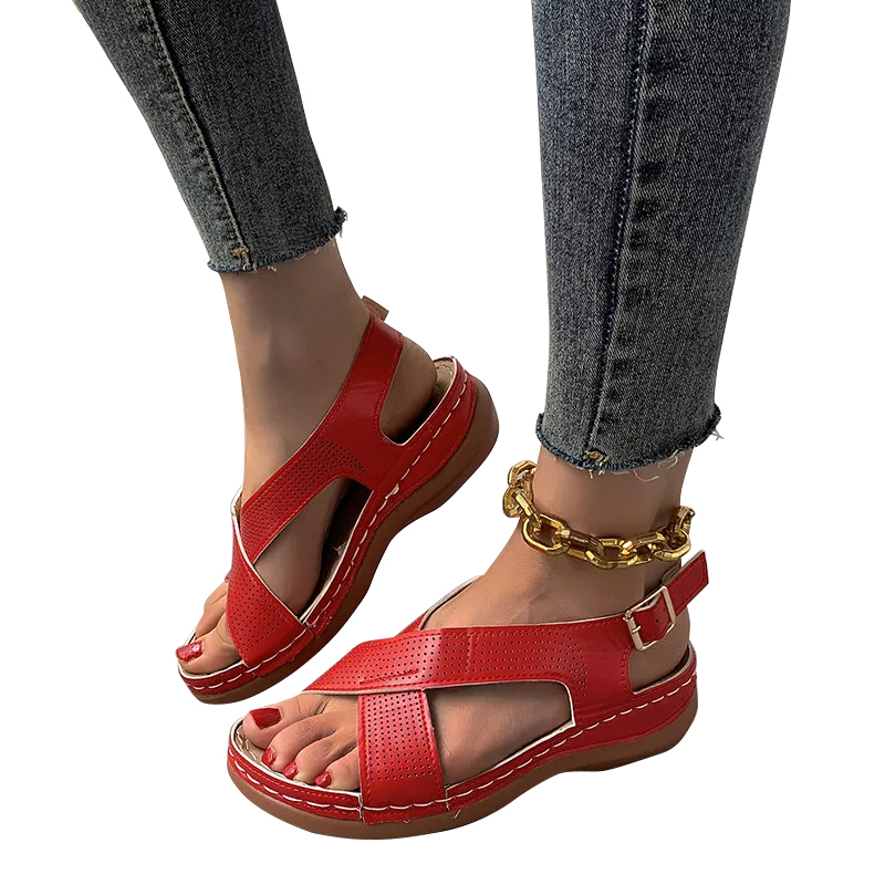 Solid Color Casual Women's Sandals-ABOXUN