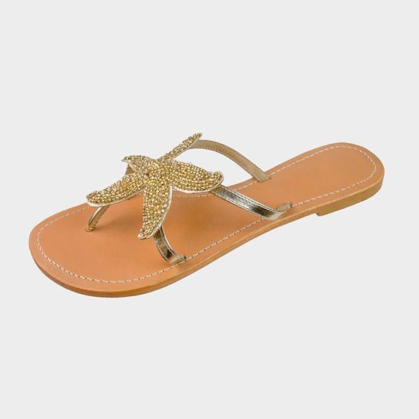 Women Starfish Beach Flat Sandals-ABOXUN