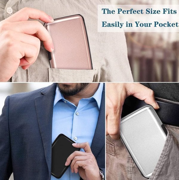 🔥Blowout Sale - 49% OFF-RFID Aluminum Alloy Anti-theft Wallet(Credit Cards Holds)-BUY MORE SAVE MORE🥰🥰🥰