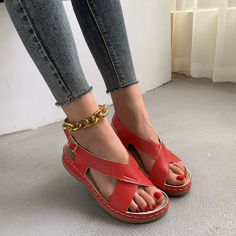 Solid Color Casual Women's Sandals-ABOXUN