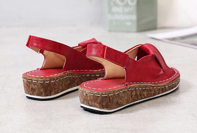 2022 Summer Solid Color Flat Velcro Sandals-ABOXUN