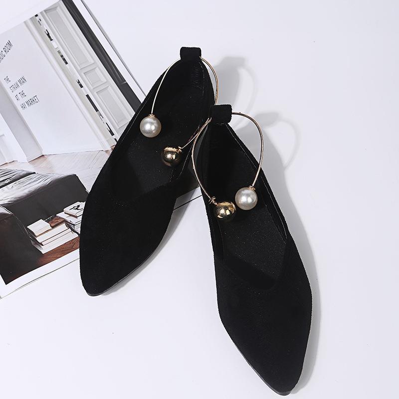 New beaded fashion shallow mouth breathable women's shoes-ABOXUN