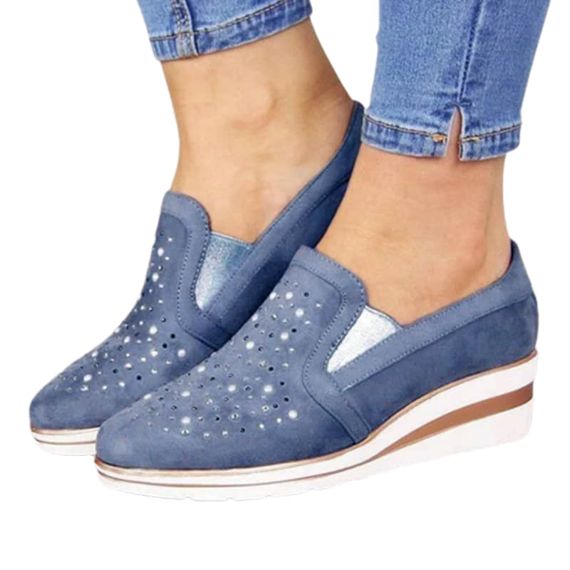 2022 Women Breathable Slip-on Flat Shoes-ABOXUN