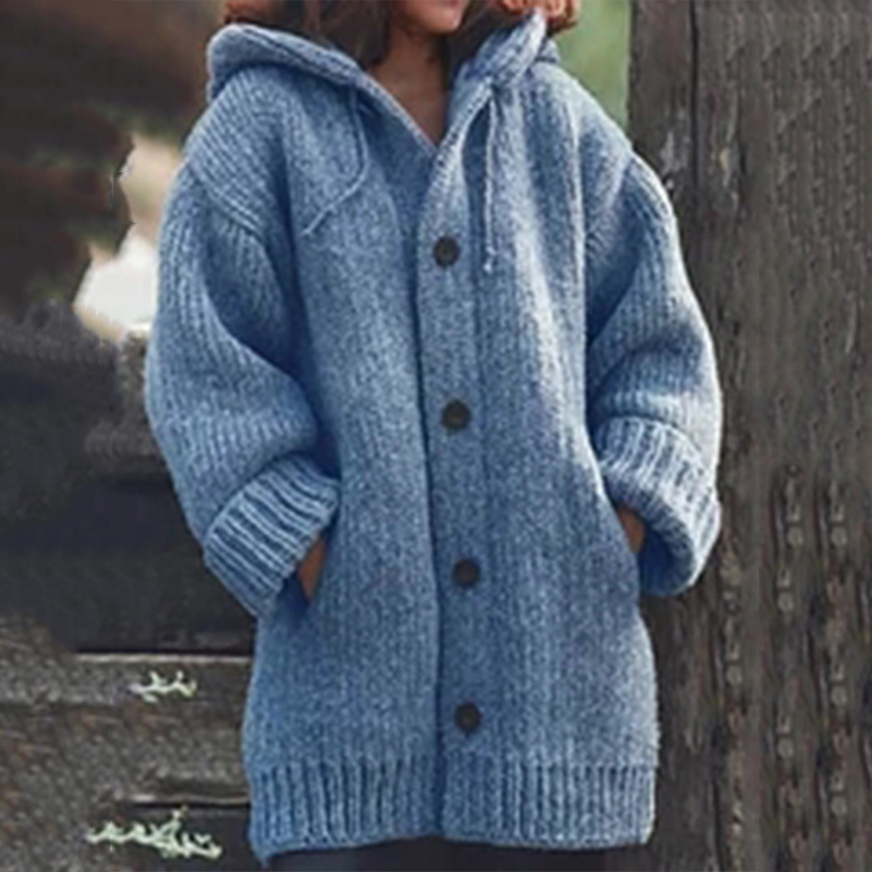 Casual Hooded Sweater Coat-ABOXUN