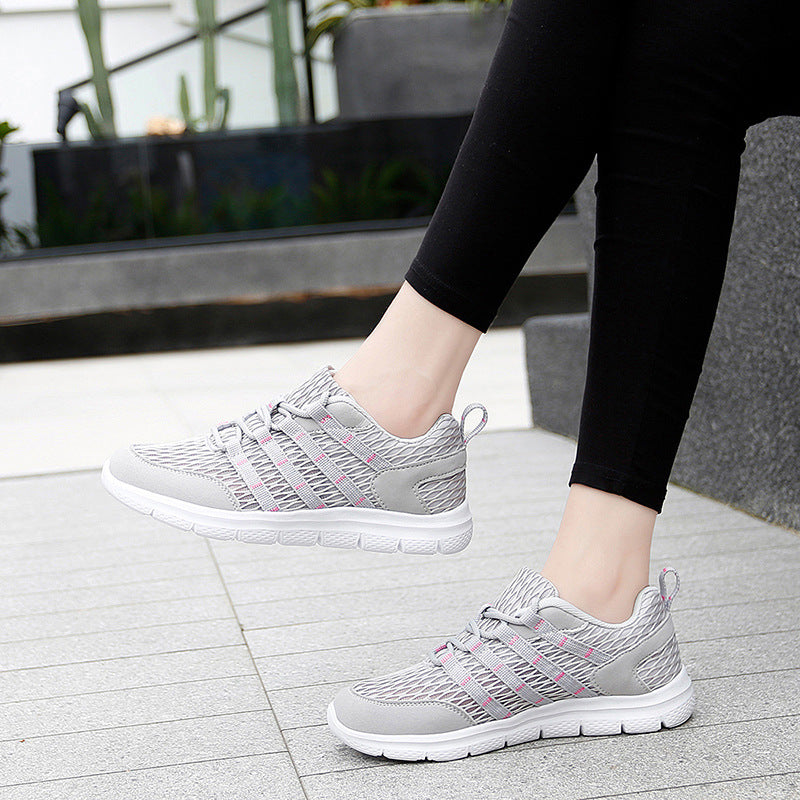 Lightweight Fashion Lace Up Casual Sneakers for Women-ABOXUN