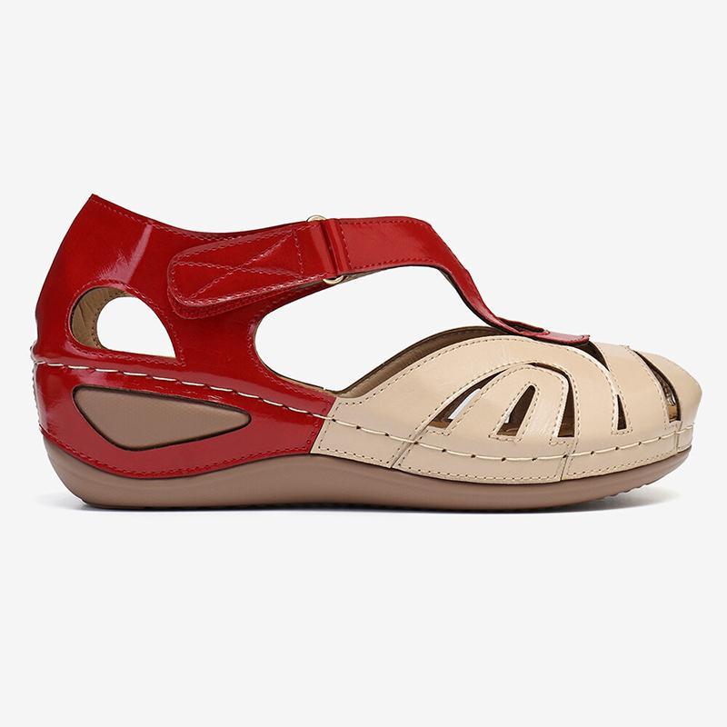 Sursell Women's Sandals Daily Magic Tape Platform Sandals-ABOXUN