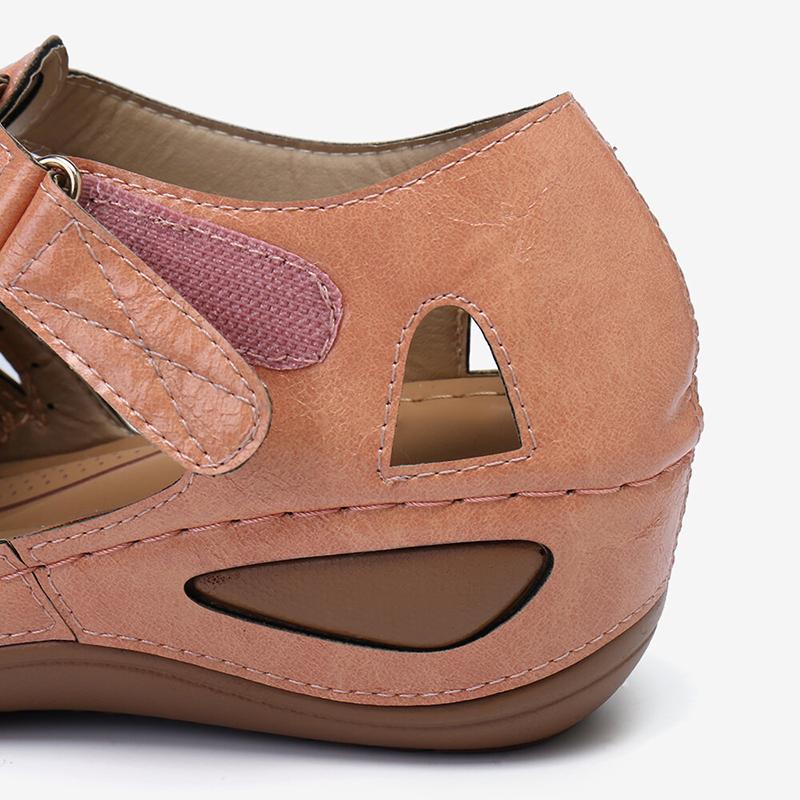 Sursell Women's Sandals Hollow Bow Comfortable Platform Sandals-ABOXUN