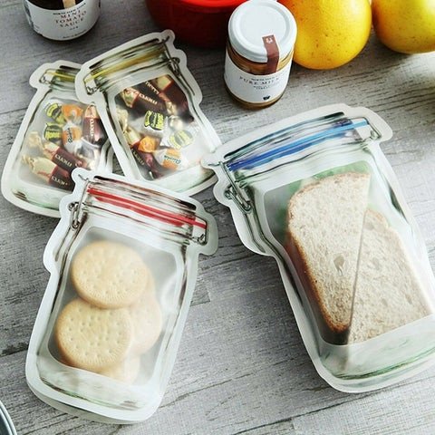 (LAST CHANCE TO GET 70% OFF TODAY) Reusable Mason Bottle Ziplock Bags-ABOXUN