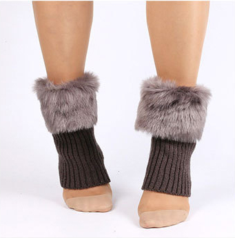 Casual Solid Color Furry Socks-ABOXUN