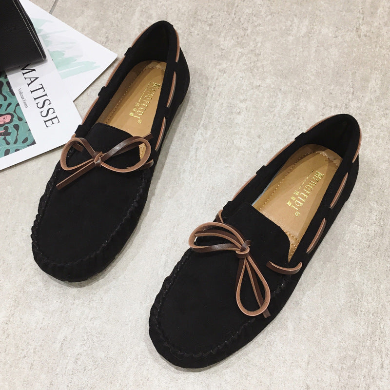 Women's Round Toe Cotton Colorblock Flats-ABOXUN