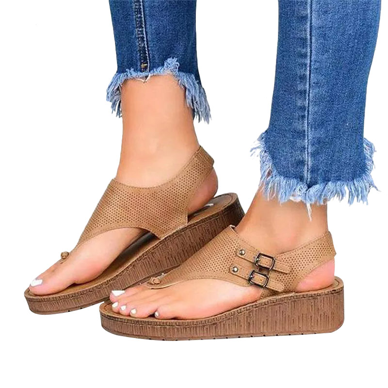 Women's Sandals Buckle Strap Premium Orthopedic Sandals-ABOXUN