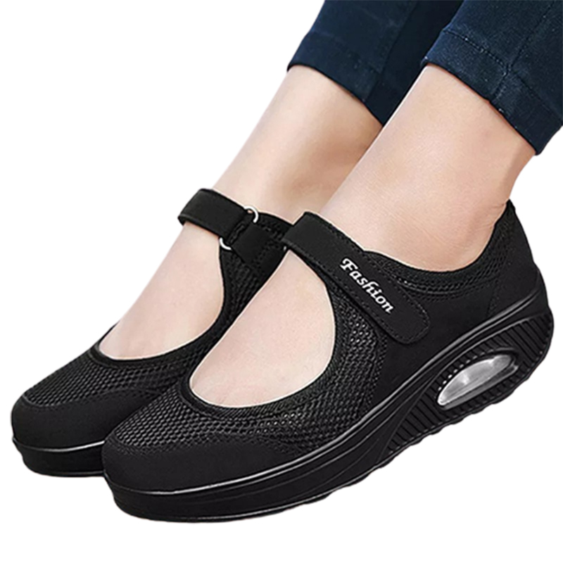 New mesh rocking shoes plus size women's shoes-ABOXUN