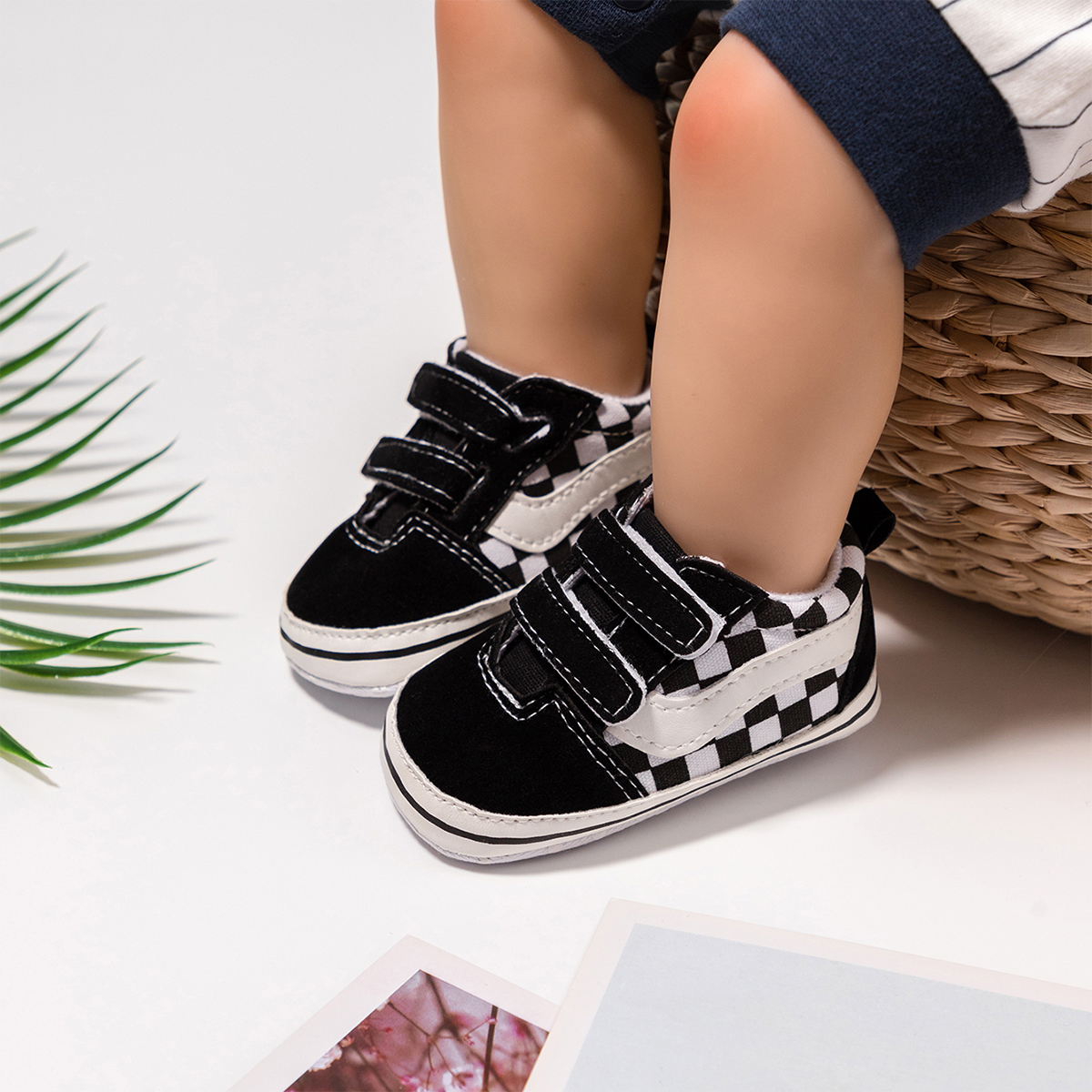 All-season Plaid Denim Baby Sneakers Wholesale-JZ Baby