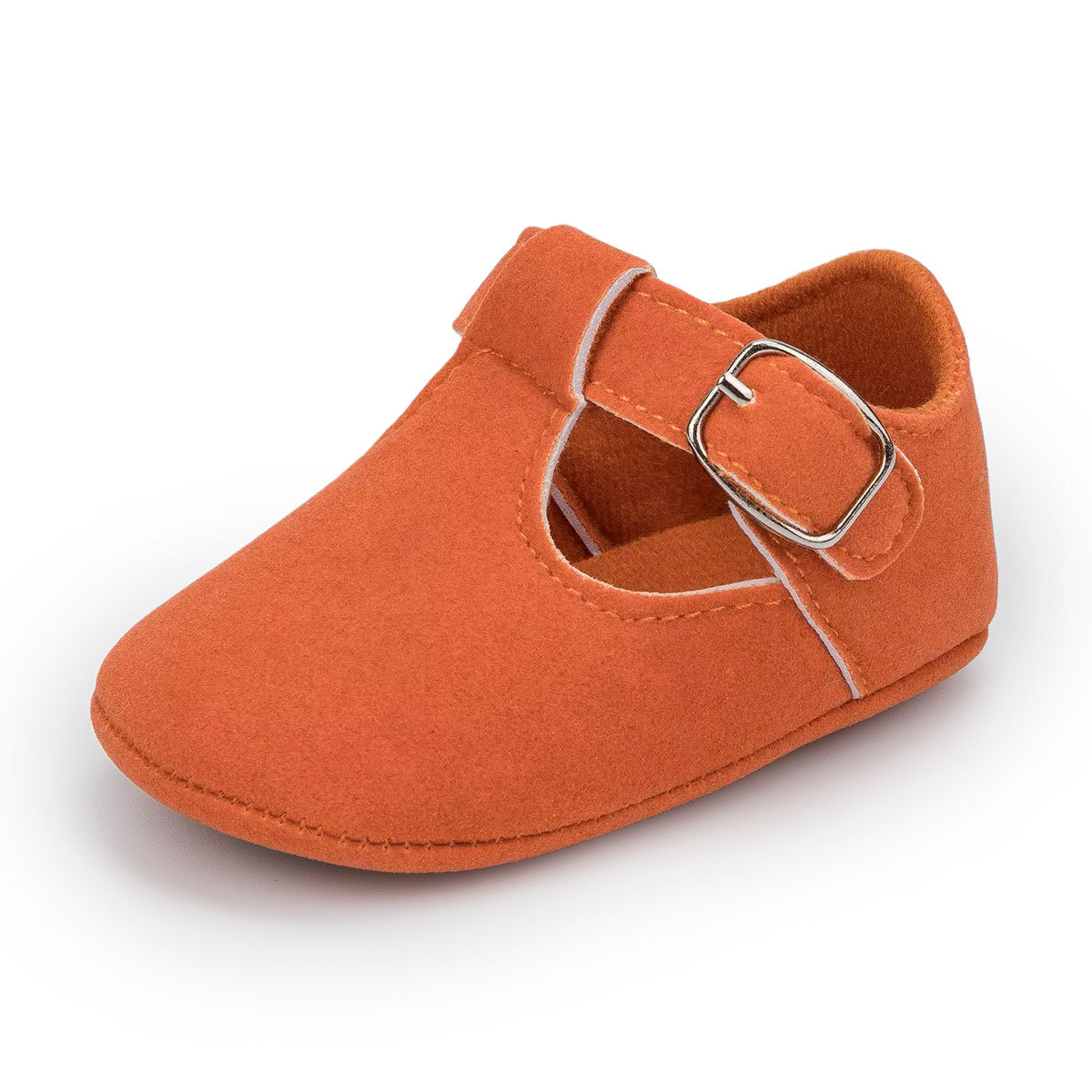 Faux Deerskin Rubber Soles Soft Baby Girls Shoes Wholesale-JZ Baby