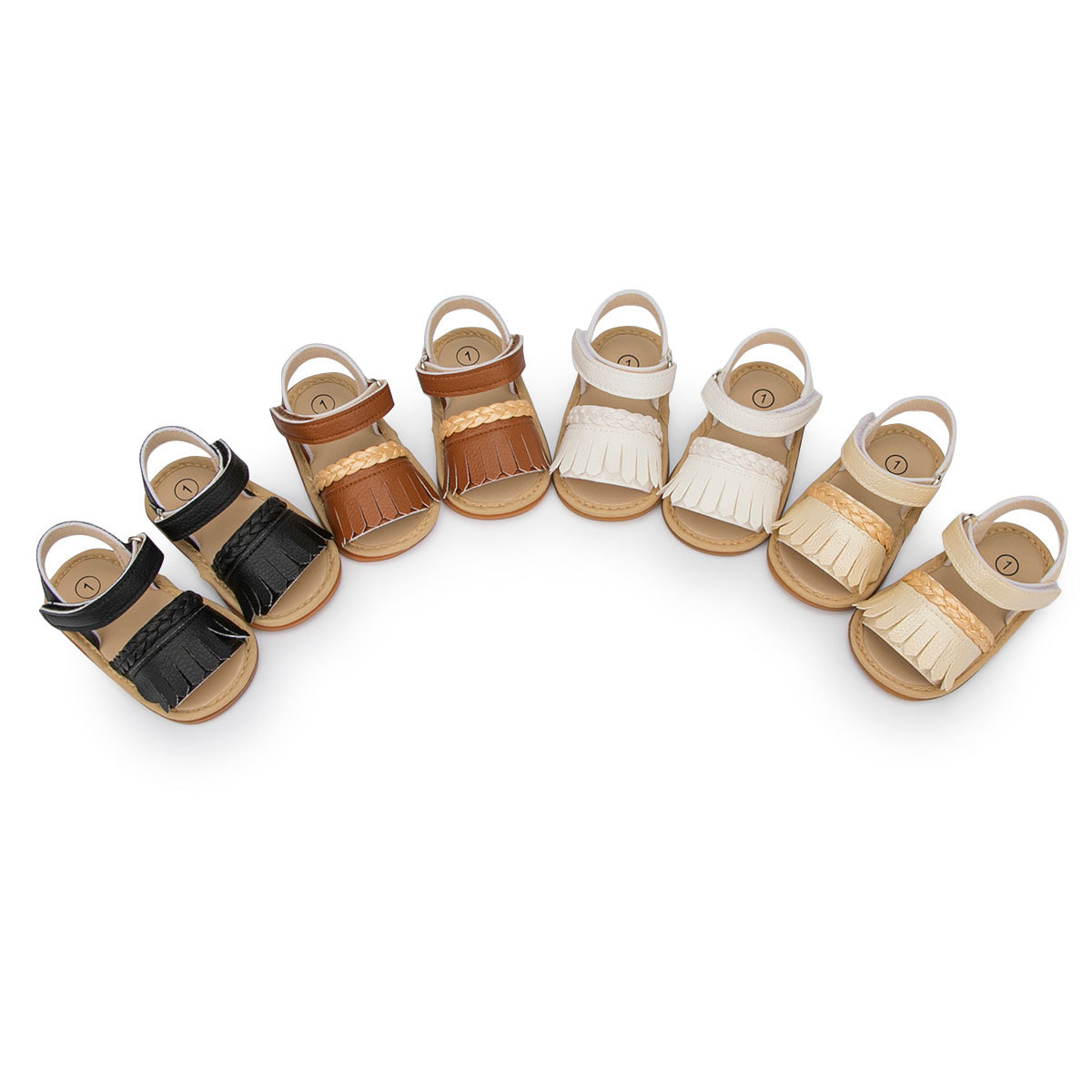 OEM | Unisex PU Leather Rubber Soft Sole Baby Sandals-JZ Baby