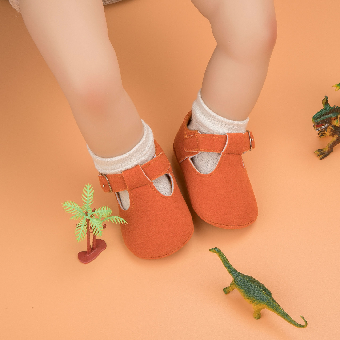 Faux Deerskin Rubber Soles Soft Baby Girls Shoes Wholesale-JZ Baby