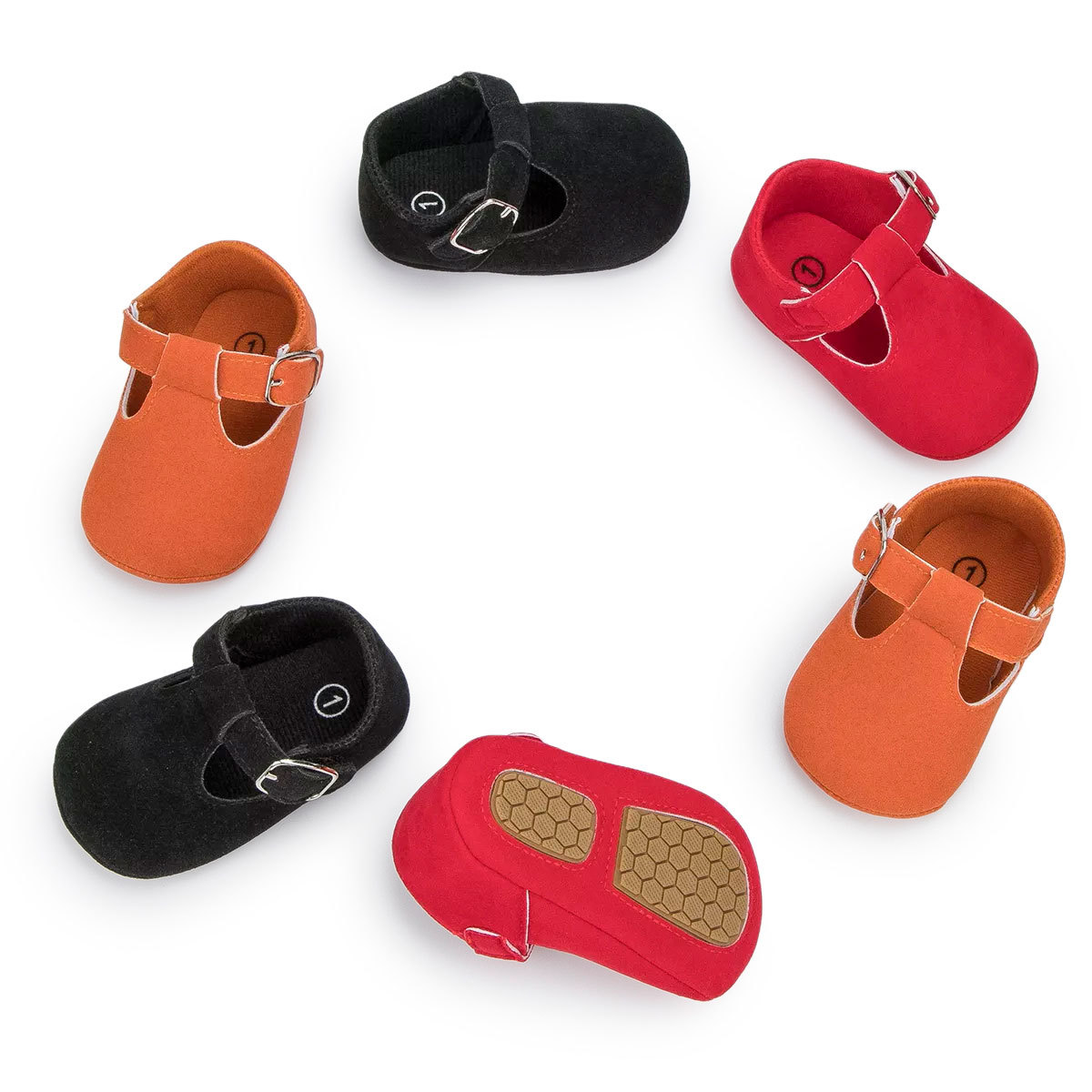 Faux Deerskin Rubber Soles Soft Baby Girls Shoes Wholesale-JZ Baby