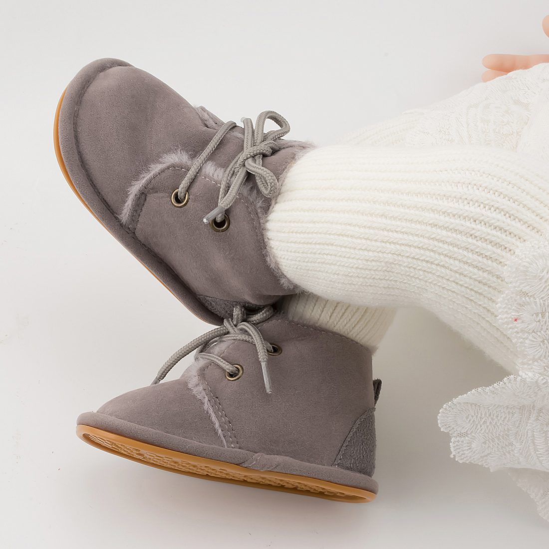 Winter Faux Deerskin Anti-Slip Soft Sole Baby Boots Wholesale-JZ Baby