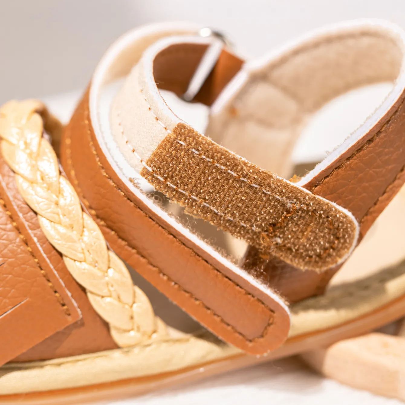 OEM | Unisex PU Leather Rubber Soft Sole Baby Sandals-JZ Baby