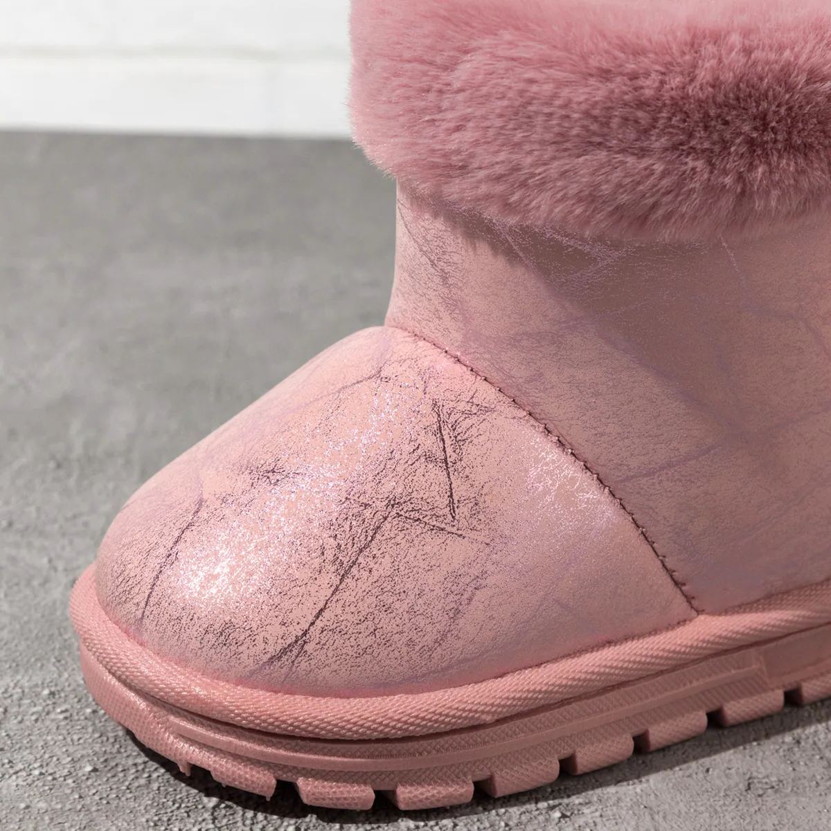 OEM| Customization Warm PU Leather Bling Sequins Kid Boots-JZ Baby