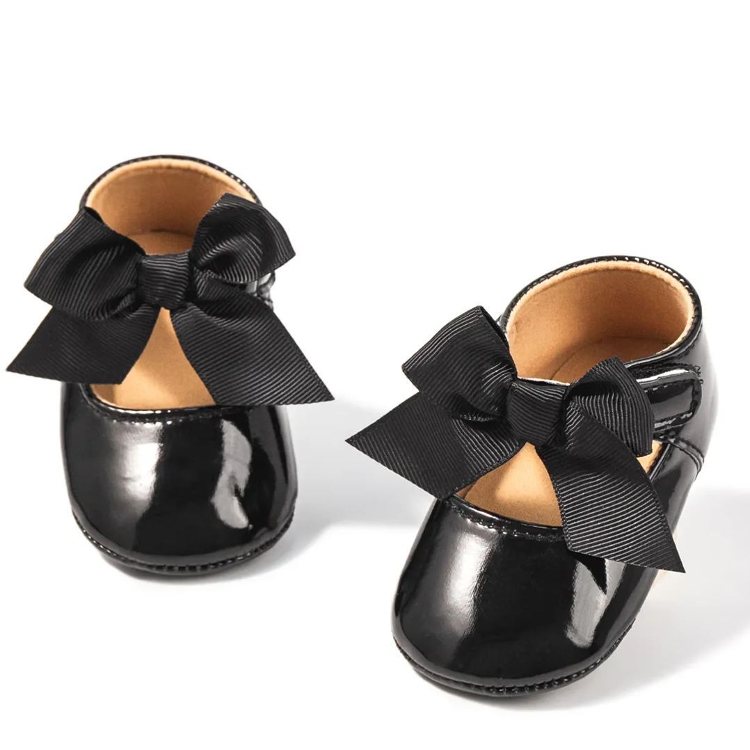 Bow-knot Breathable Organic Baby Dress Shoes Wholesale-JZ Baby