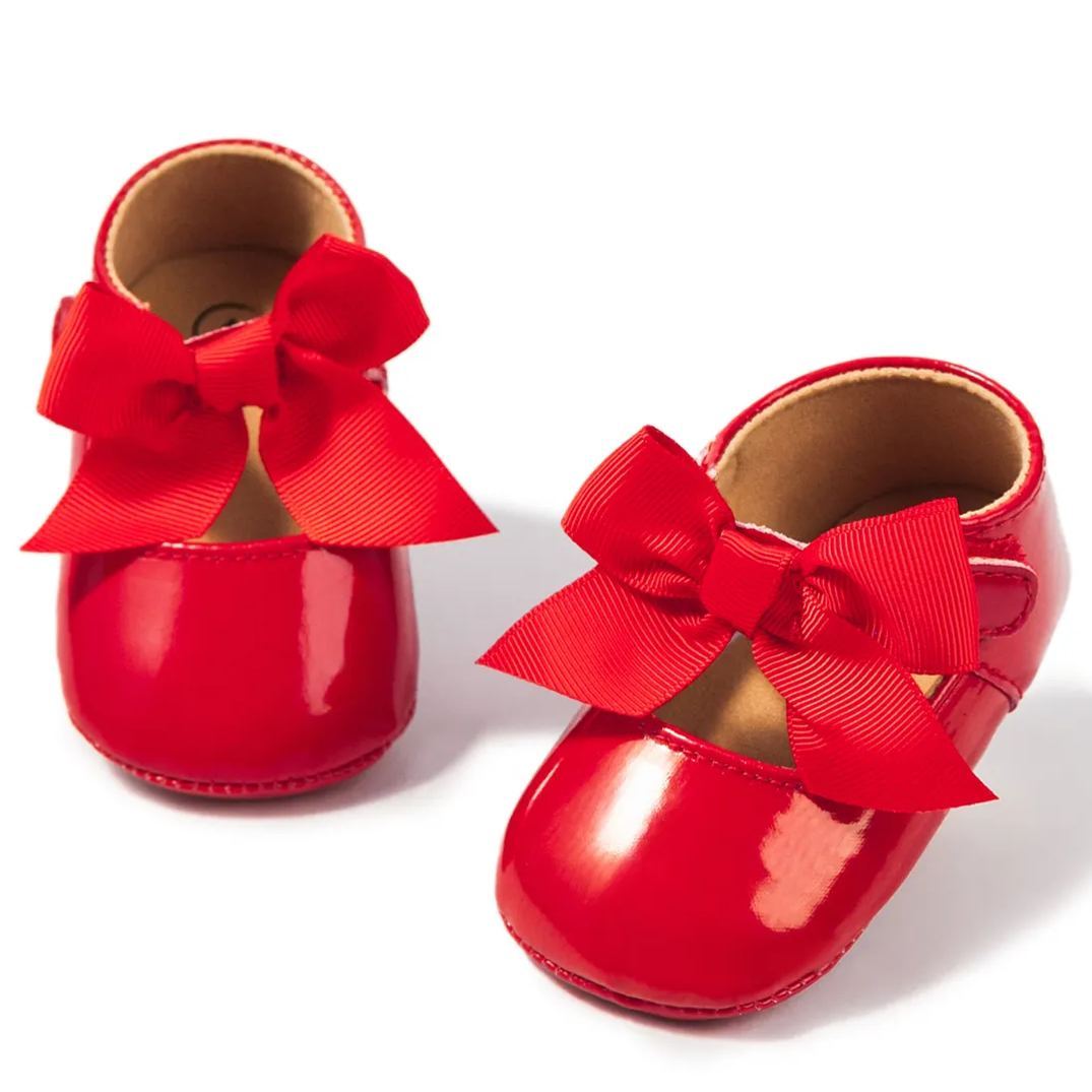 Bow-knot Breathable Organic Baby Dress Shoes Wholesale-JZ Baby