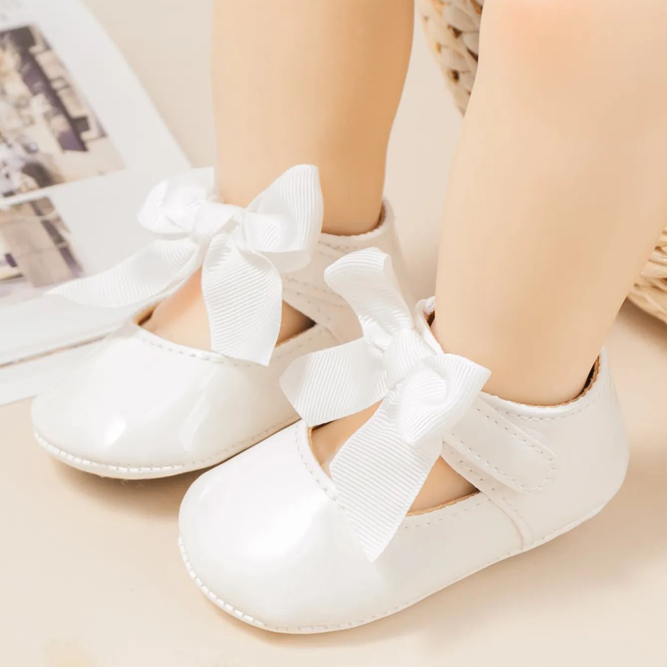 Bow-knot Breathable Organic Baby Dress Shoes Wholesale-JZ Baby