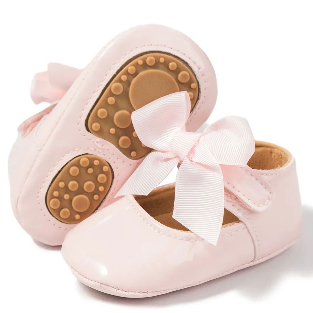 Bow-knot Breathable Organic Baby Dress Shoes Wholesale-JZ Baby