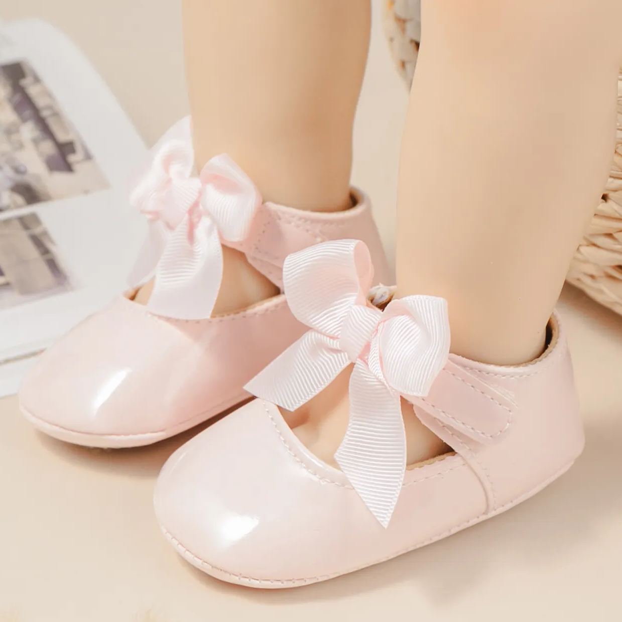 Bow-knot Breathable Organic Baby Dress Shoes Wholesale-JZ Baby