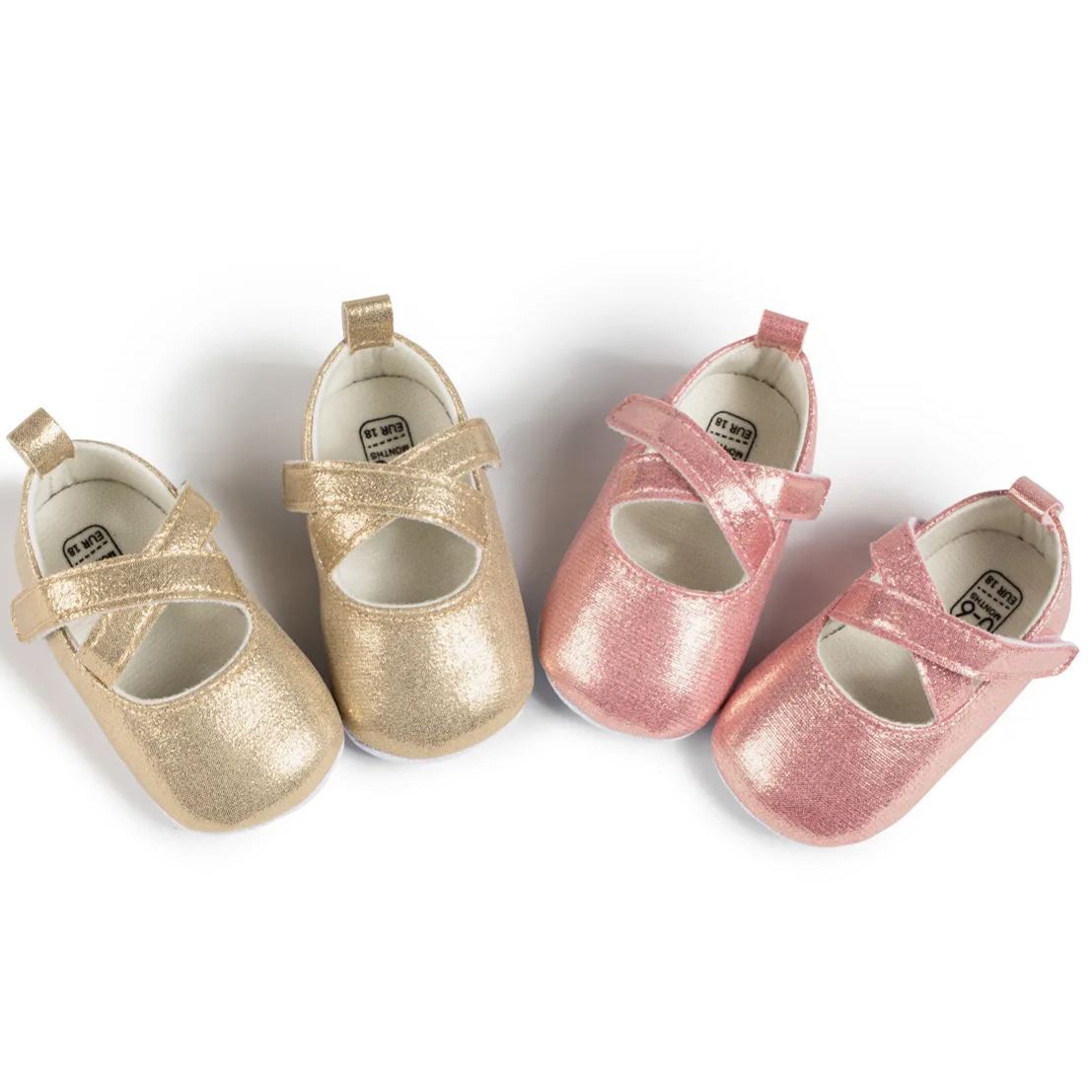 Ballet Flat Dress Shoes Hook&Loop Baby Shoes Wholesale-JZ Baby