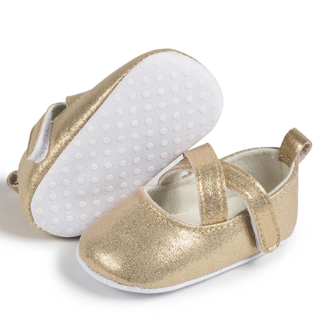 Ballet Flat Dress Shoes Hook&Loop Baby Shoes Wholesale-JZ Baby