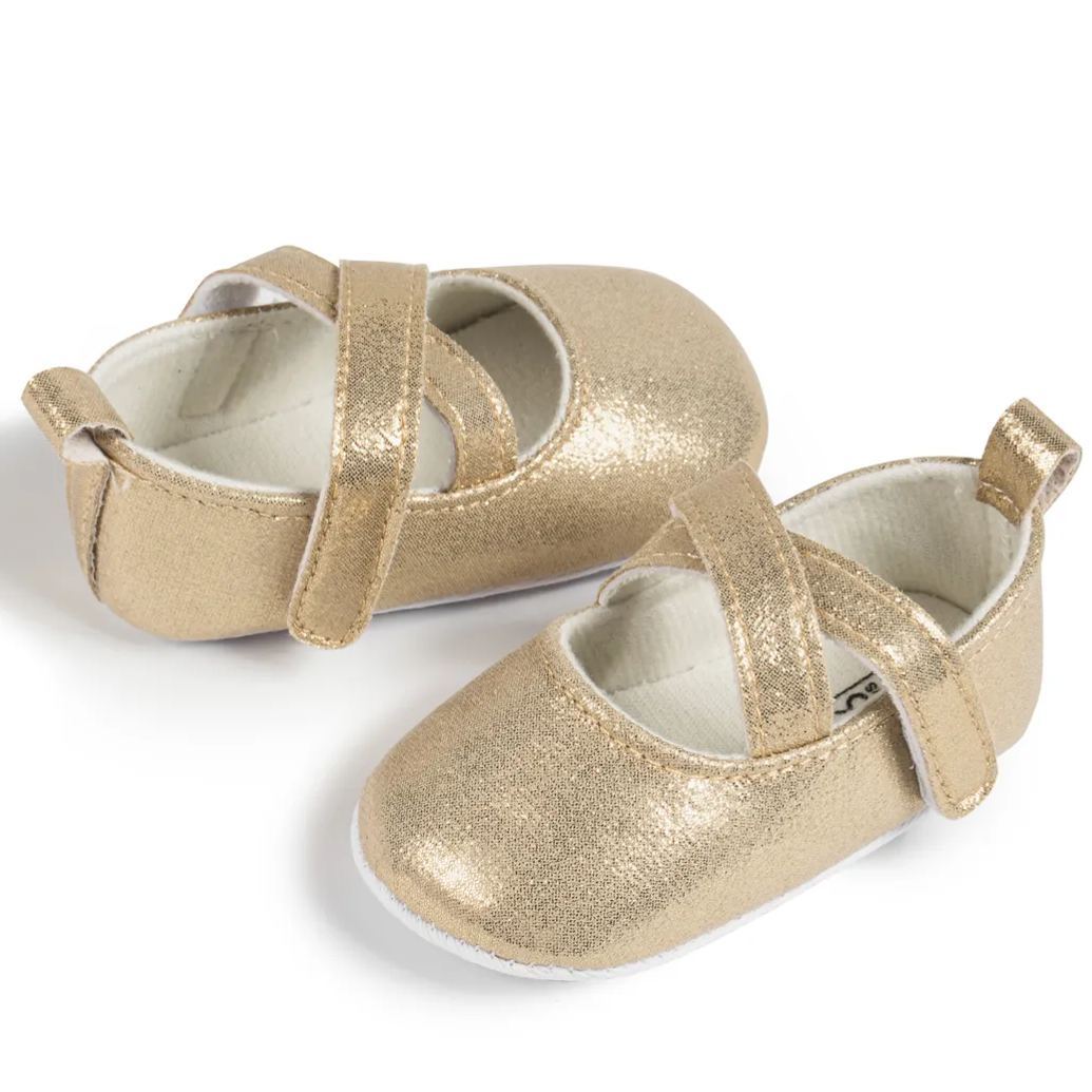 Ballet Flat Dress Shoes Hook&Loop Baby Shoes Wholesale-JZ Baby