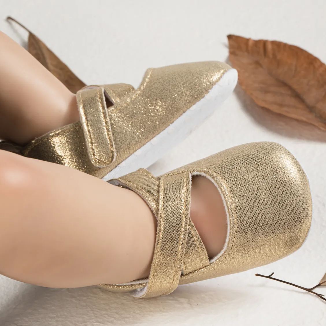 Ballet Flat Dress Shoes Hook&Loop Baby Shoes Wholesale-JZ Baby