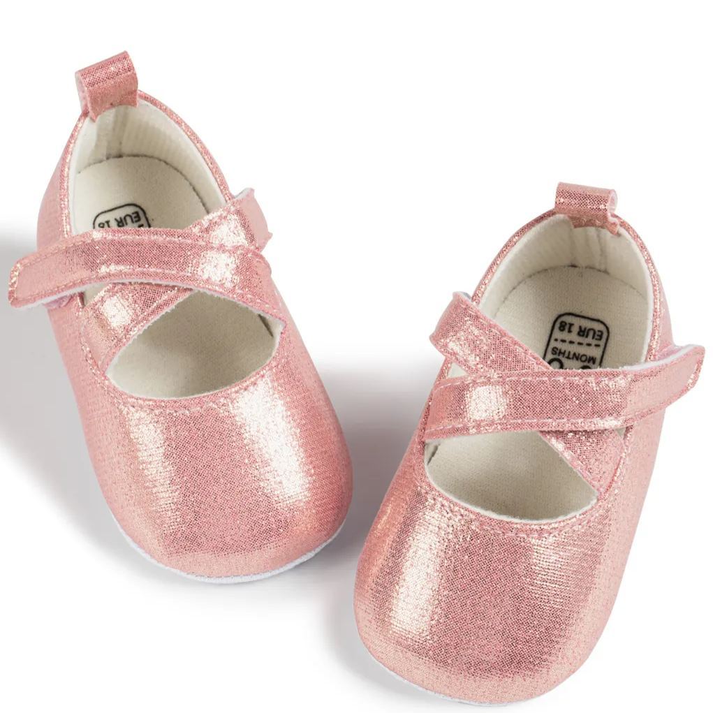 Ballet Flat Dress Shoes Hook&Loop Baby Shoes Wholesale-JZ Baby