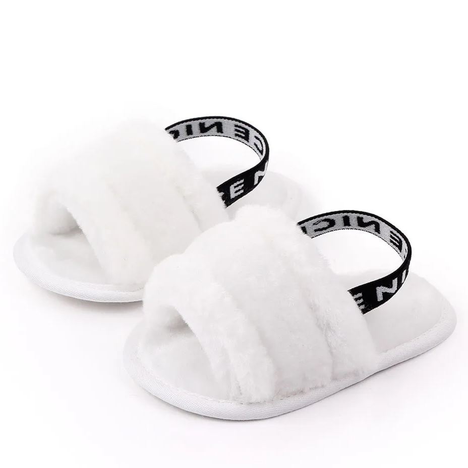 Flock Fur Soft Slip-on Flat Sandals Baby Girl Slippers Wholesale-JZ Baby