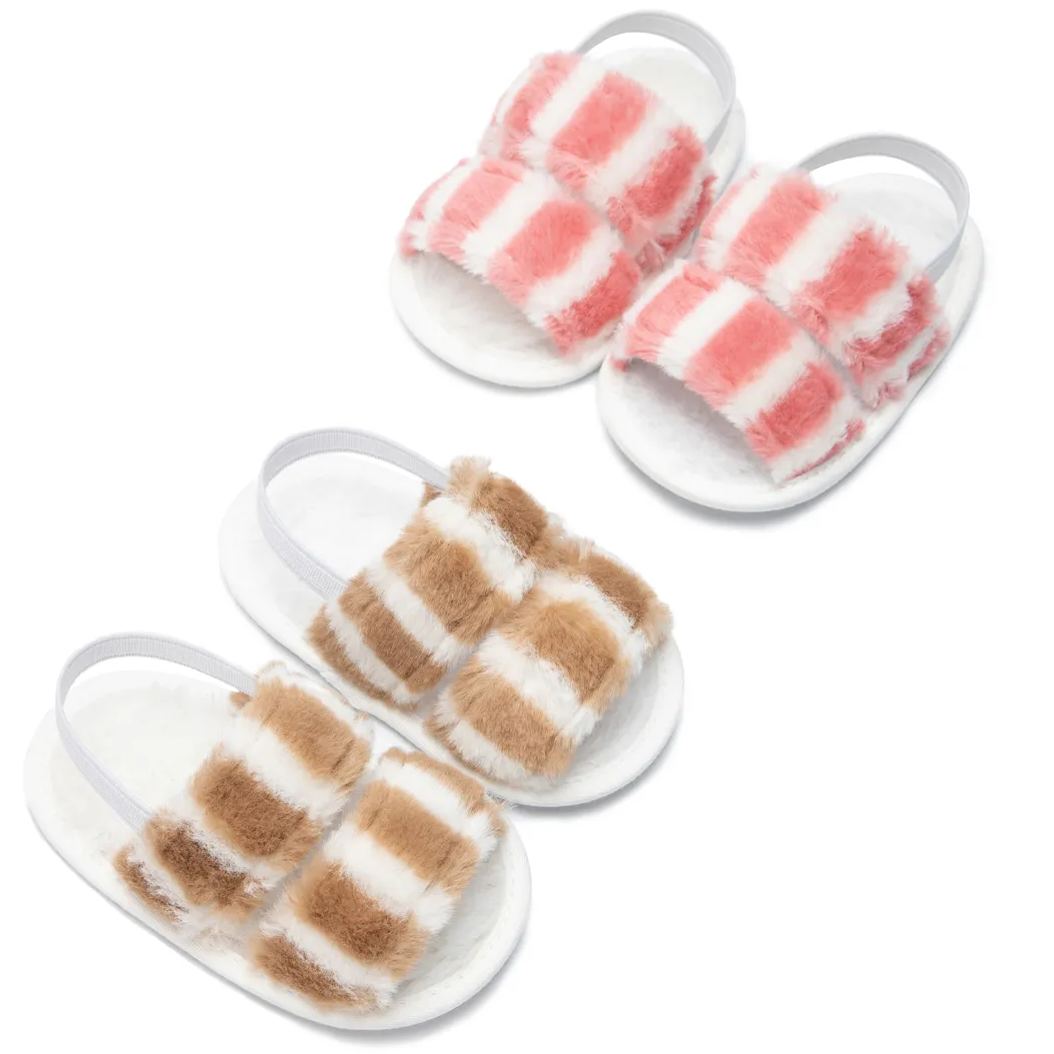Summer Toddler Fur Stretchy Rear Strap Unisex Baby Sandals Wholesale-JZ Baby