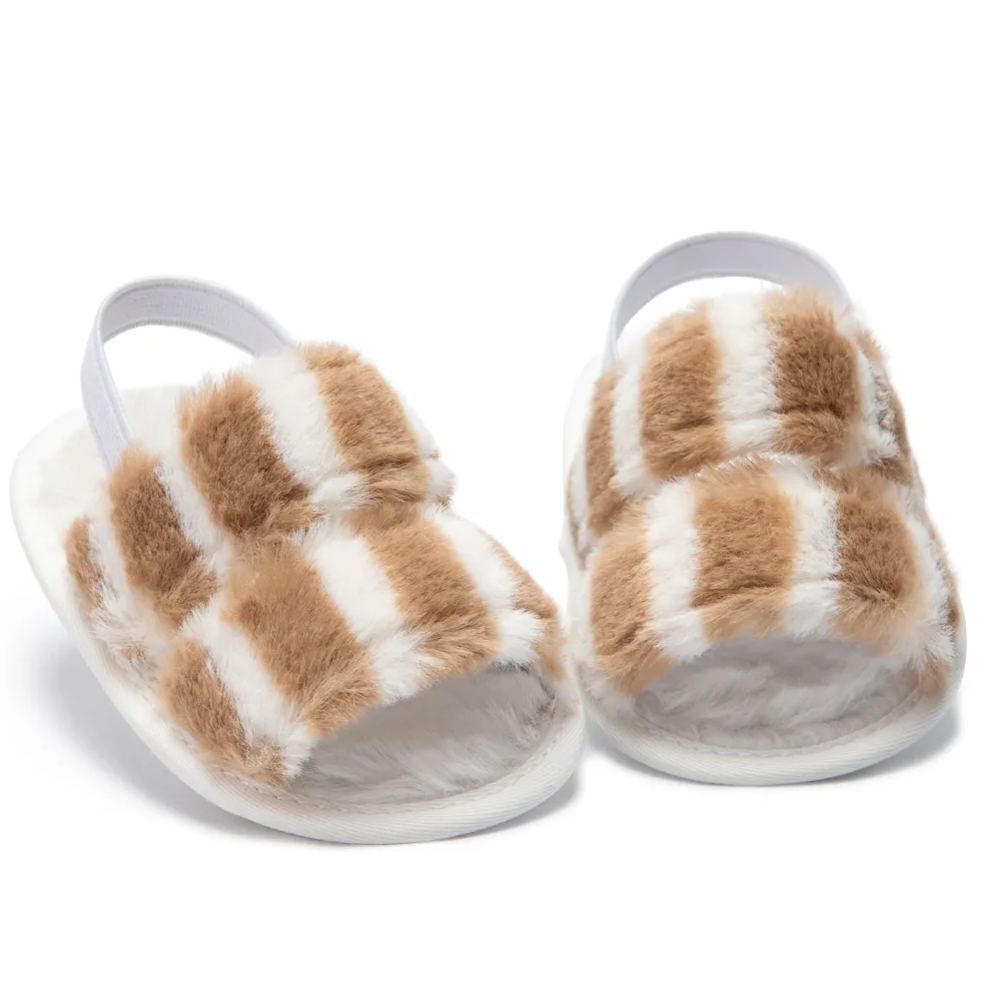 Summer Toddler Fur Stretchy Rear Strap Unisex Baby Sandals Wholesale-JZ Baby
