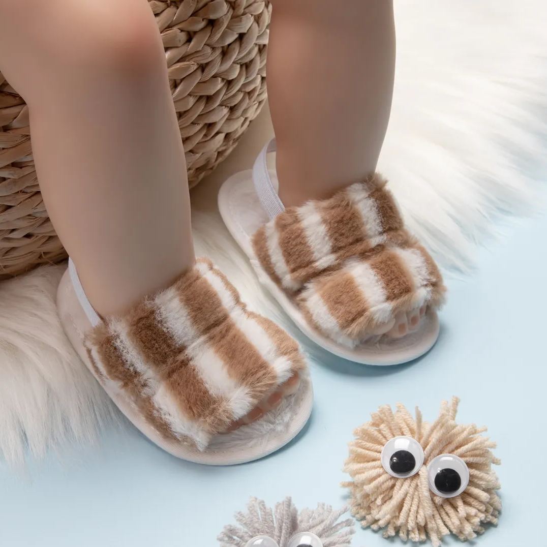 Summer Toddler Fur Stretchy Rear Strap Unisex Baby Sandals Wholesale-JZ Baby