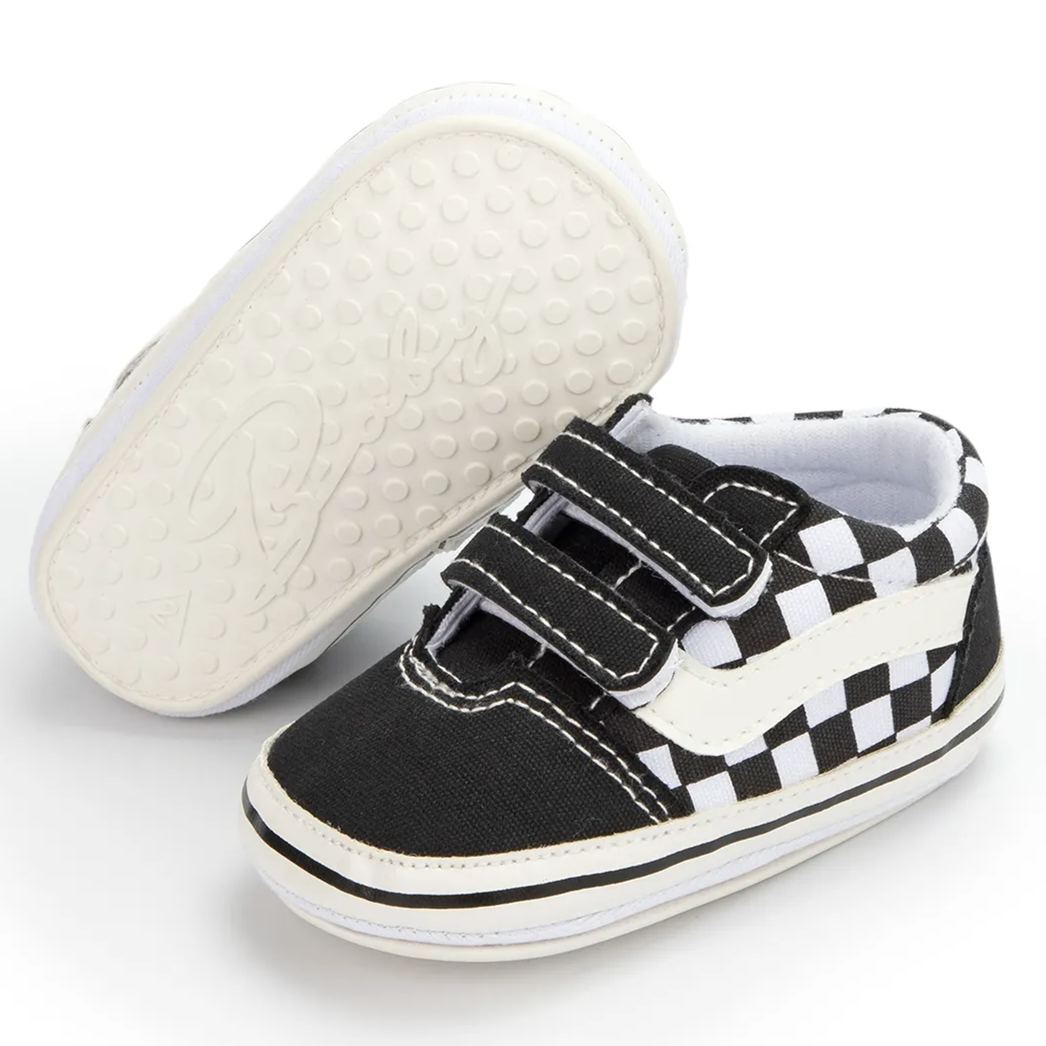 All-season Plaid Denim Baby Sneakers Wholesale-JZ Baby