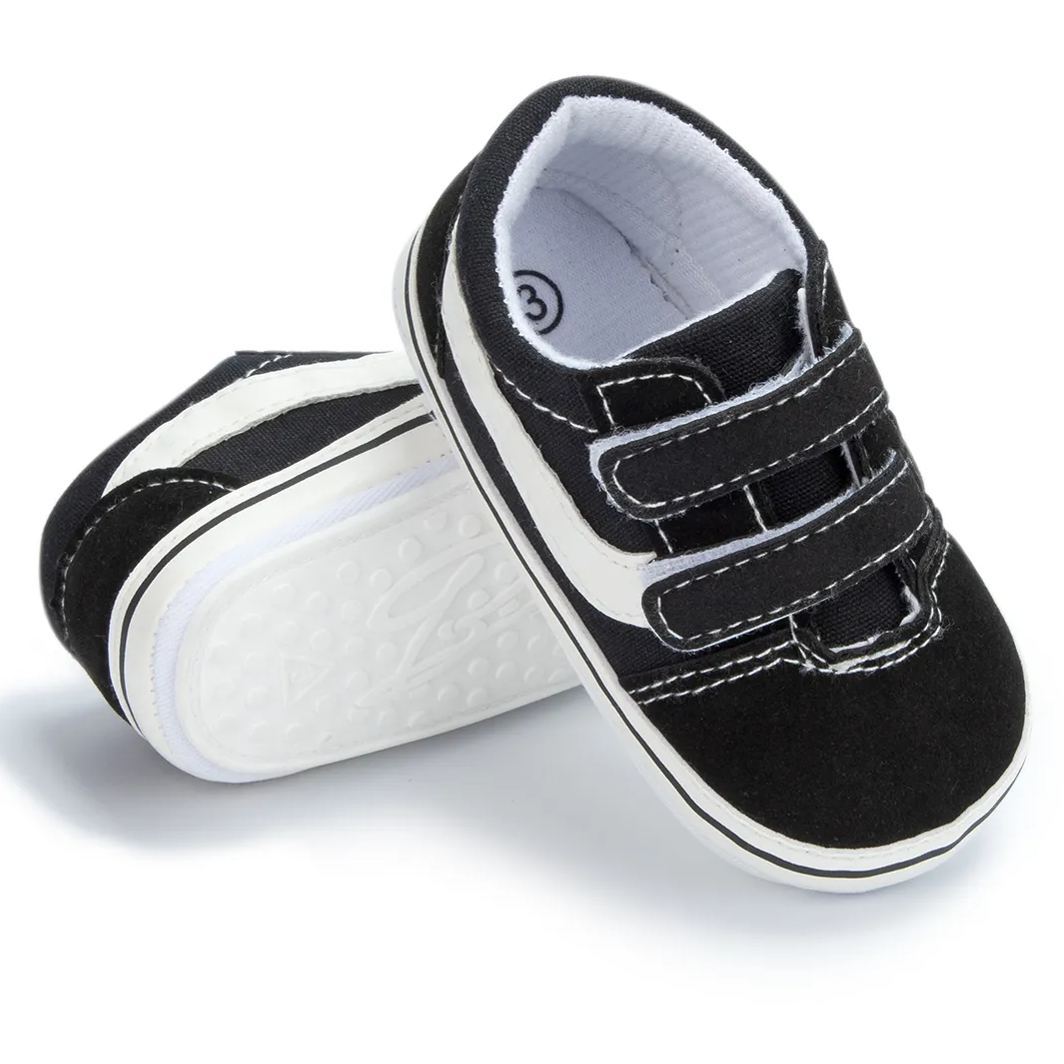 Soft Sole Plaid Denim Baby Sneakers Wholesale-JZ Baby