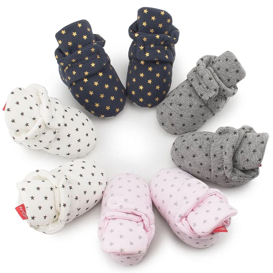 Warm Cotton Fabric Stars Print Baby Boots Booties Wholesale-JZ Baby