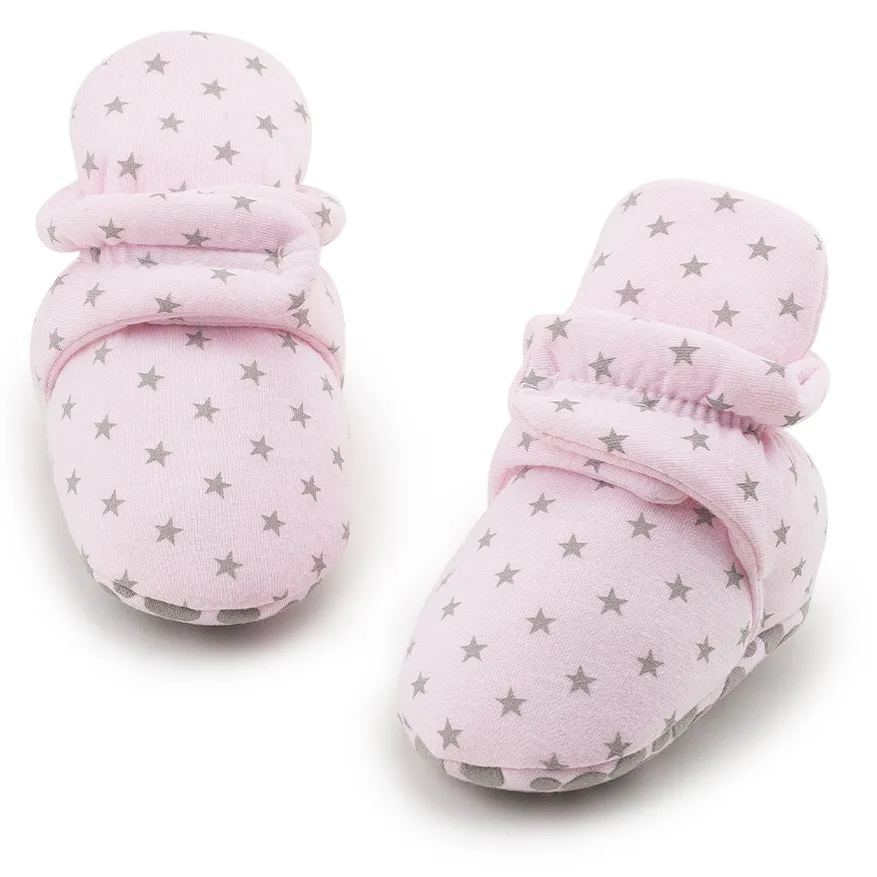 Warm Cotton Fabric Stars Print Baby Boots Booties Wholesale-JZ Baby