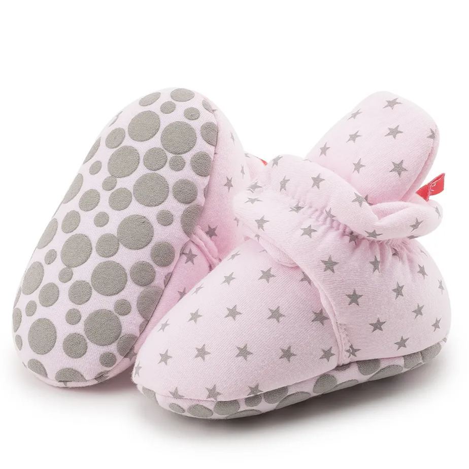 Warm Cotton Fabric Stars Print Baby Boots Booties Wholesale-JZ Baby
