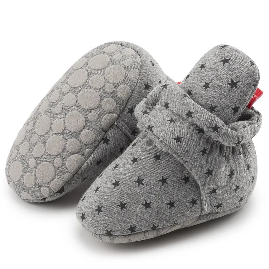 Warm Cotton Fabric Stars Print Baby Boots Booties Wholesale-JZ Baby